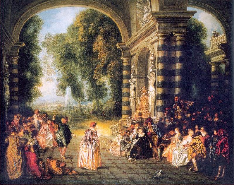 WATTEAU, Antoine The Pleasures of the Ball Norge oil painting art